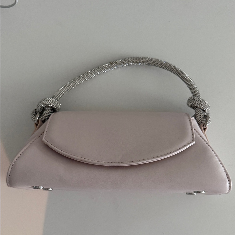 Dune London Blush Clutch with Silver Handle